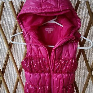 Heart Soul Girl's Pink Hooded Puffer Vest